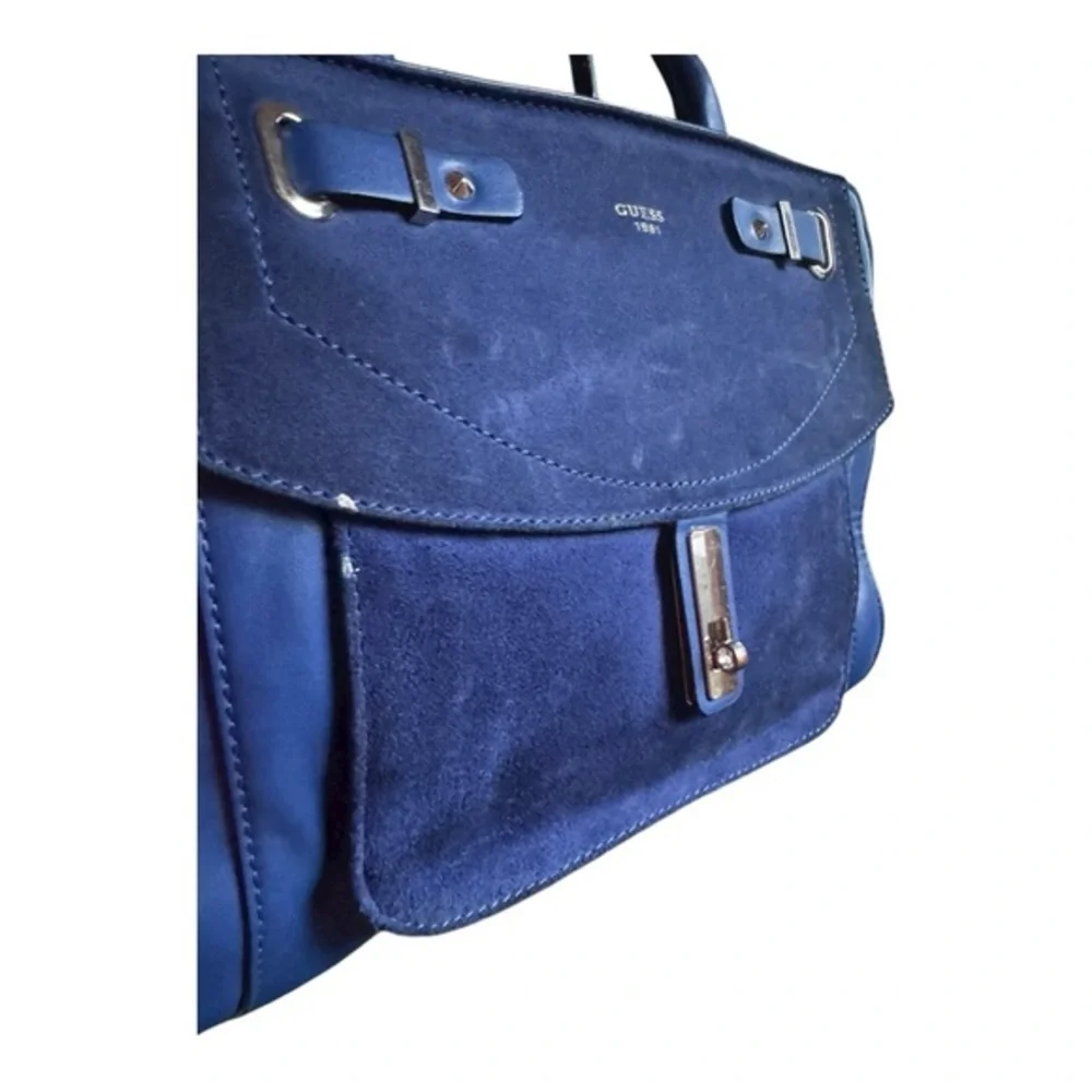 Guess suede leather Cobalt Blue‎ Kingsley Handbag/crossbody